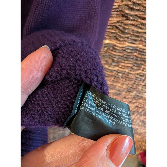 Theory 100% Cashmere Crew Neck Sweater Medium Purple Minimalist Thick Capsule - Picture 8 of 8